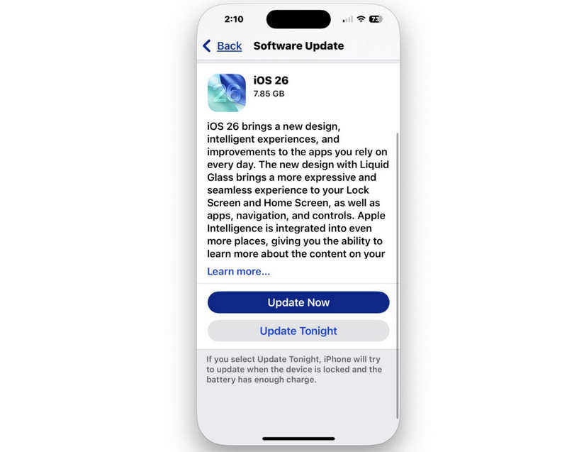 uppdatering iOS