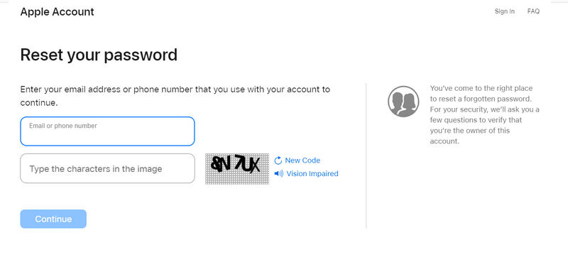 Use iForgot