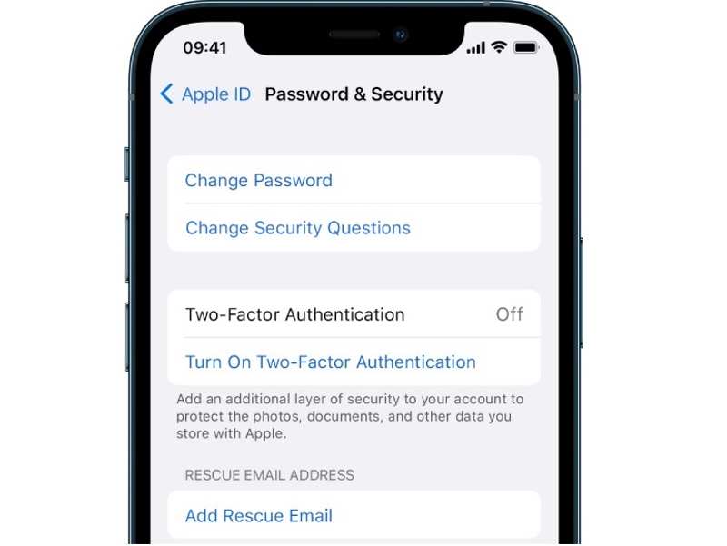 Sicherheitsfragen auf dem iPhone ändern