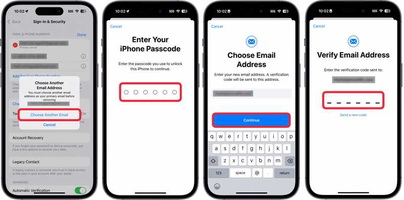 Change Apple ID iPhone