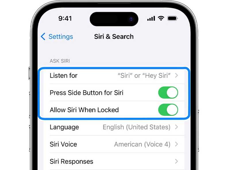 Siri-låsskärmen