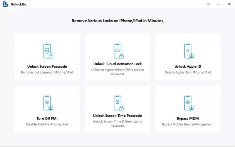 iToolab UnlockGo Interface