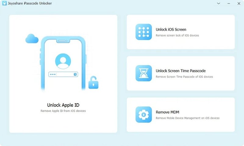 Interfaz de desbloqueo de código iPasscode de Joyoshare
