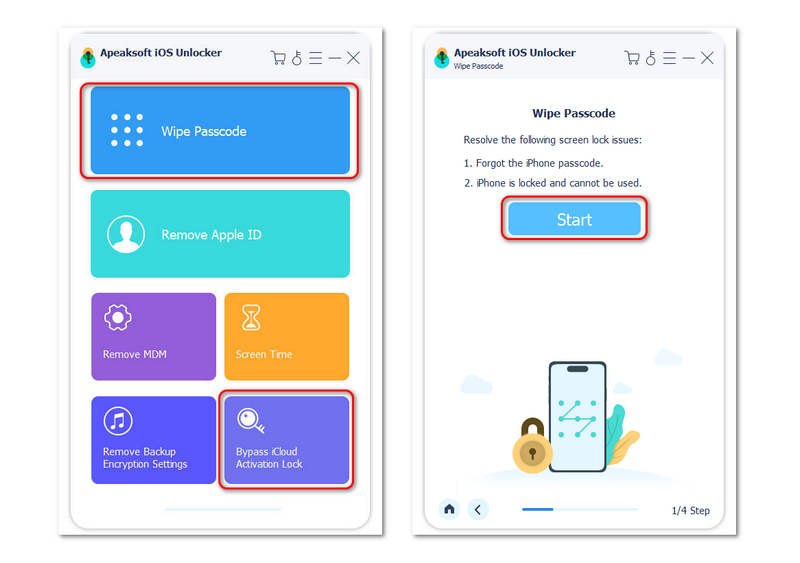 Képernyő feloldása és iCloud aktiválási zár