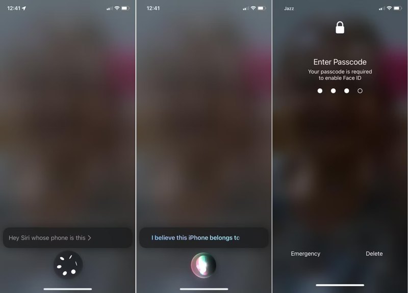 Disattiva Face ID Siri
