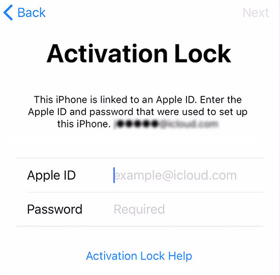 Activation Lock Screen On Iphone