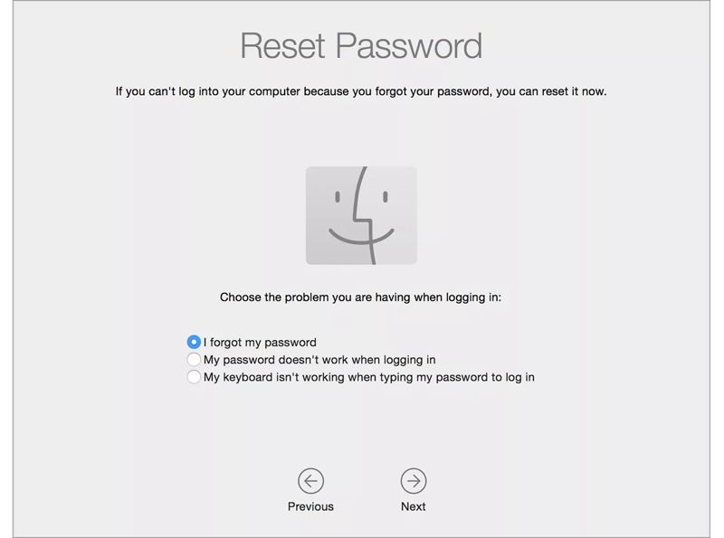 Réinitialiser le mot de passe Mac