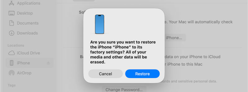Restore iPhone with Recovery Mode