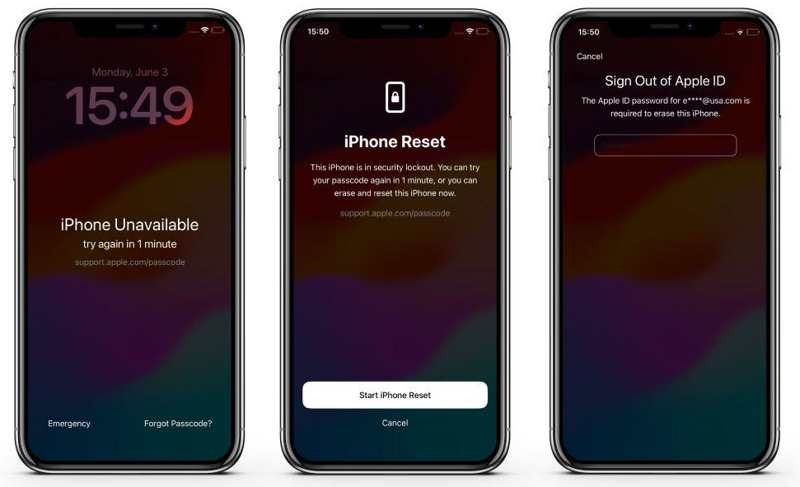 iPhoneを消去する