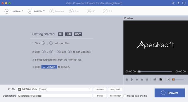 Starta Video Converter Ultimate för Mac