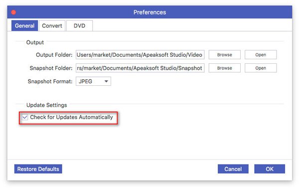 Update Software Automatically