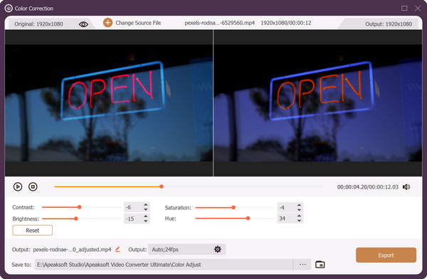 Correct Video Color