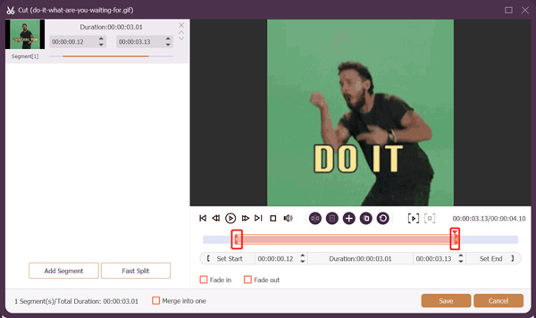 Vystřihněte GIF ve Video Converter Ultimate