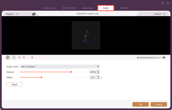 Modifier l'audio Personnaliser l'effet sonore