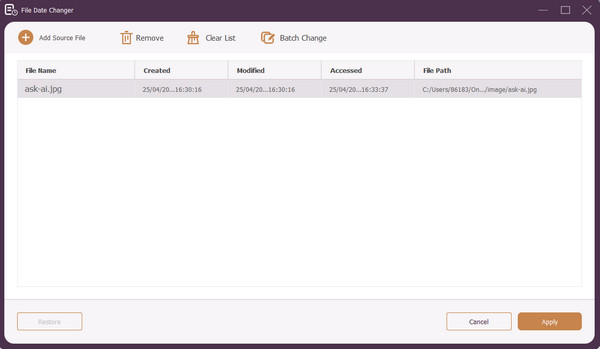 File Date Changer Modify