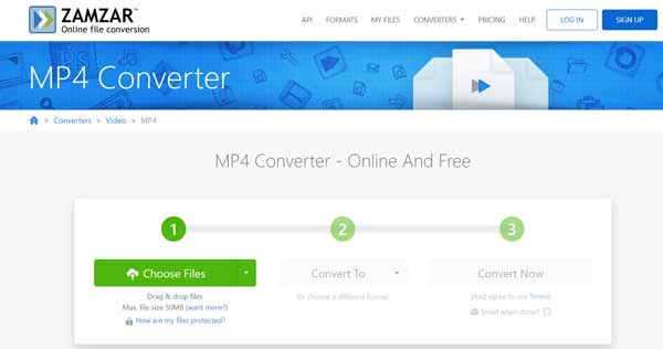 Zamzar mp4-converter