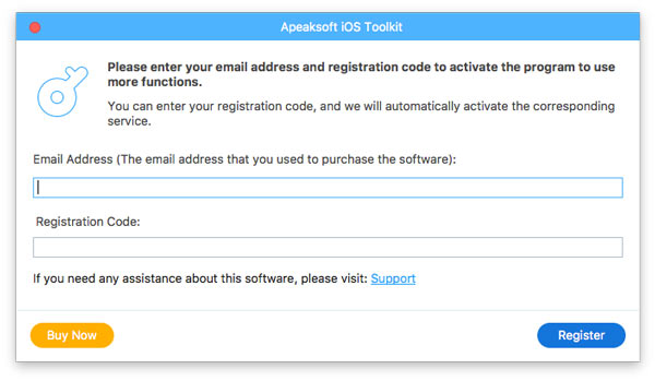 Register Whatsapp Transfer for Mac