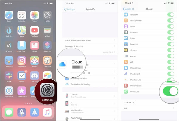 Включить резервное копирование WhatsApp iCloud