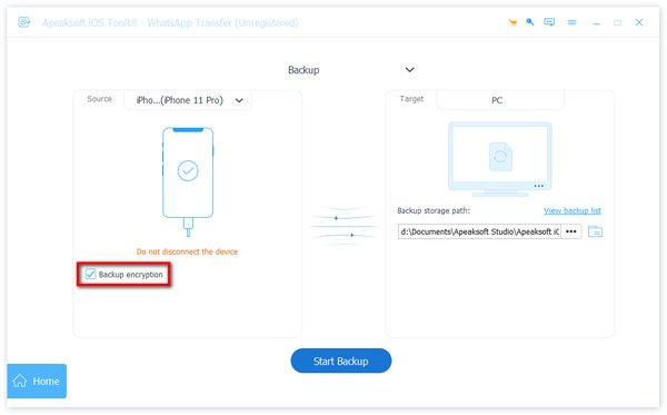 Crypter le fichier de sauvegarde