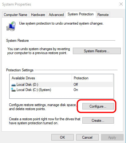 Configure