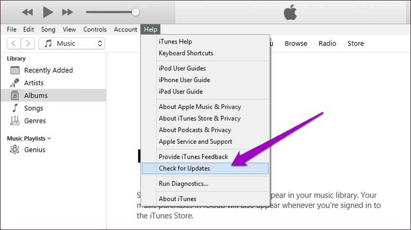 Mettre à jour iTunes PC