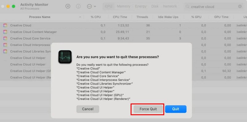 Force Quit Activity Monitor