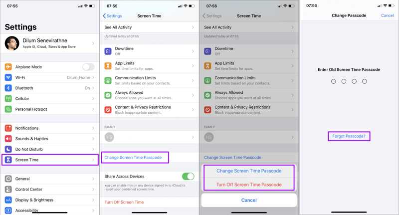 Change Screen Time IOS