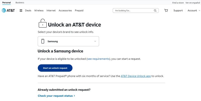Att Unlock Request