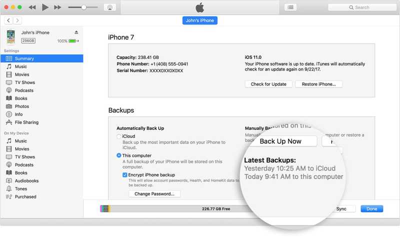 Backup Photos iTunes