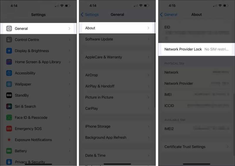 iPhone Unlock Settings