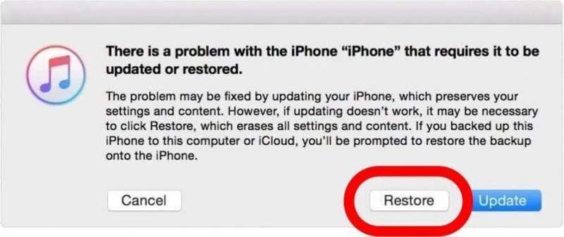 Restore iPhone