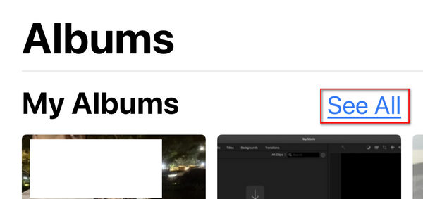 Lås opp alle fotoalbum