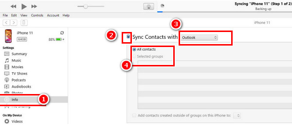 Синхронизация iTunes с Outlook