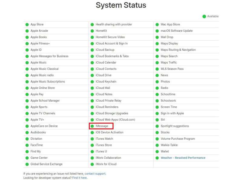 Apple Status