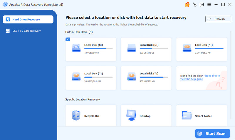 Data Recovery Interface