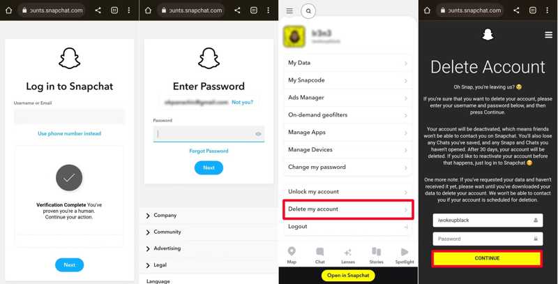 Delete Account Android