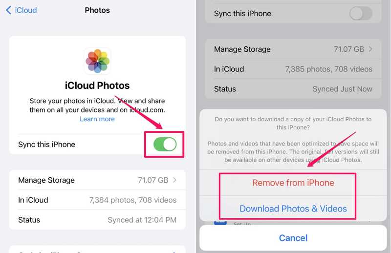 Delete iPhone Photos Not iCloud