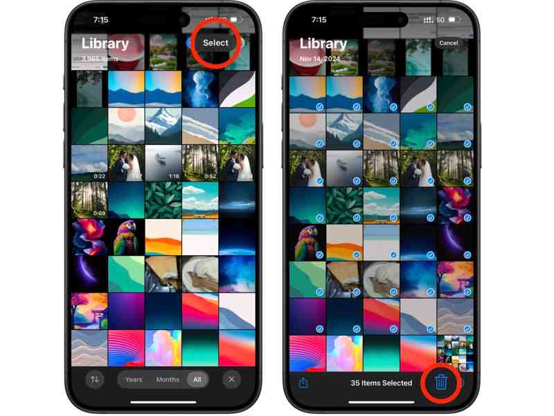 Delete Multiple Photo