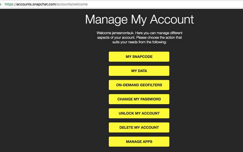 Download Data Snapchat Web