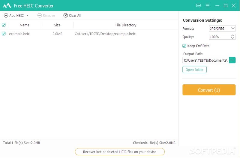 Δωρεάν μετατροπέας Heic της Apeaksoft