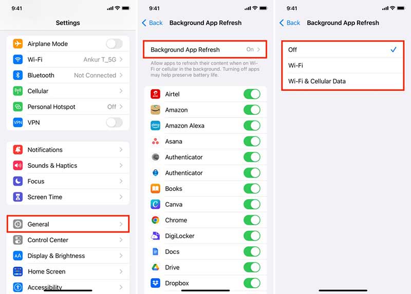 Háttér App frissítése