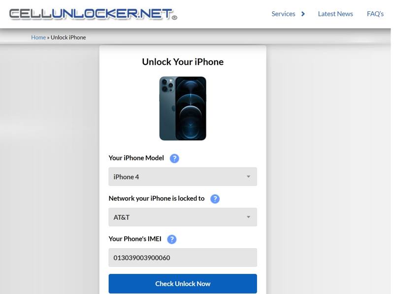 Cellunlocker Website