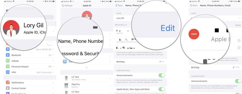 更改 iPhone 上的 AppleID