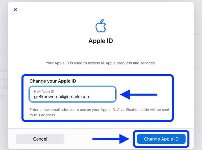 在线更改AppleID