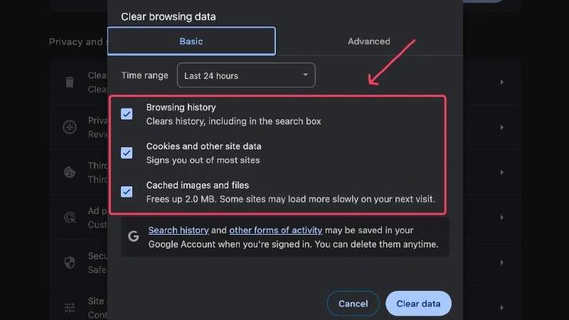 Очистить Поиск Chrome Desktop