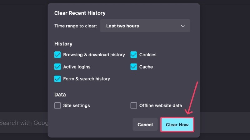Очистить Поиск Firefox Desktop