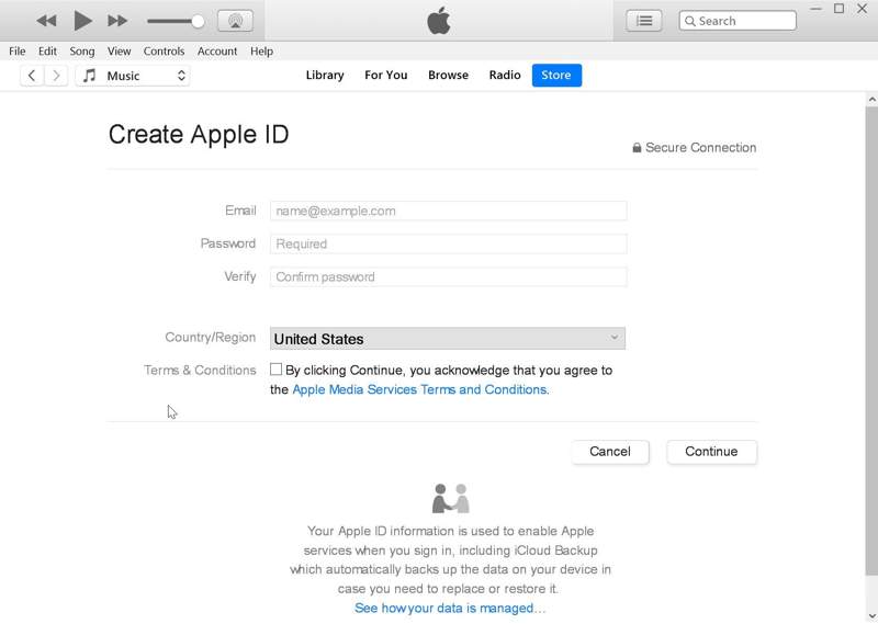创建 AppleID PC