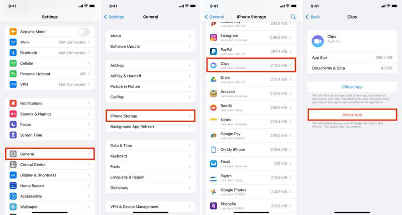App-Einstellungen löschen