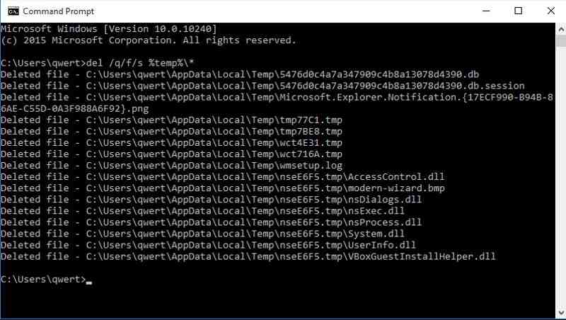 Delete Temp CMD