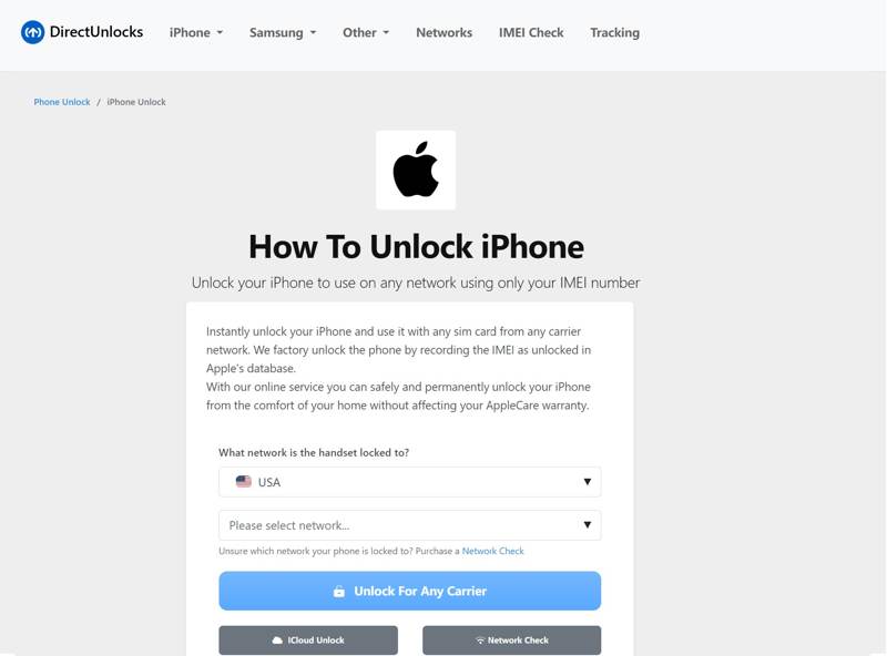 Directunlocks Website